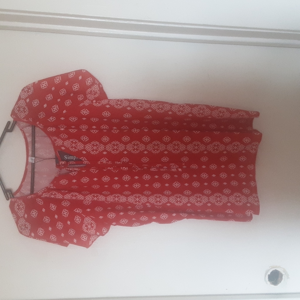 Nwt Simple Fun Tie Neck Blouse Sz XL